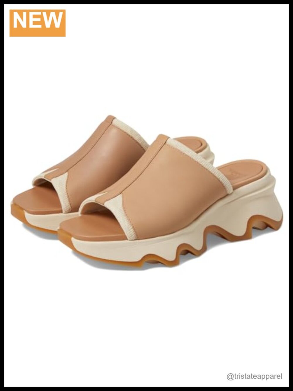 Leather Slide Sandals, Slip-On, Comfort Footbed, Casual